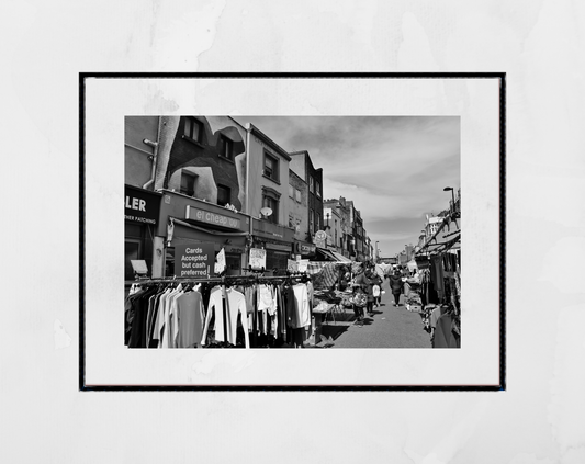 Deptford Market East London Street Black And White Photography Print