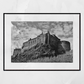 Edinburgh Castle Black And White Photography Print
