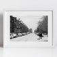 Glasgow Pollokshields Snow Black And White Photography Print