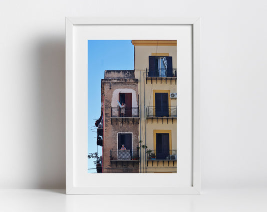 Palermo Sicily Balcony Photography Art Print Italy Wall Art