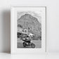 Mount Pellegrino Palermo Black And White Photography Print