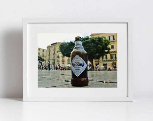 Birra Messina Sicilian Wall Art Palermo Sicily Print