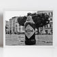 Birra Messina Sicilian Wall Art Palermo Sicily Black And White Print