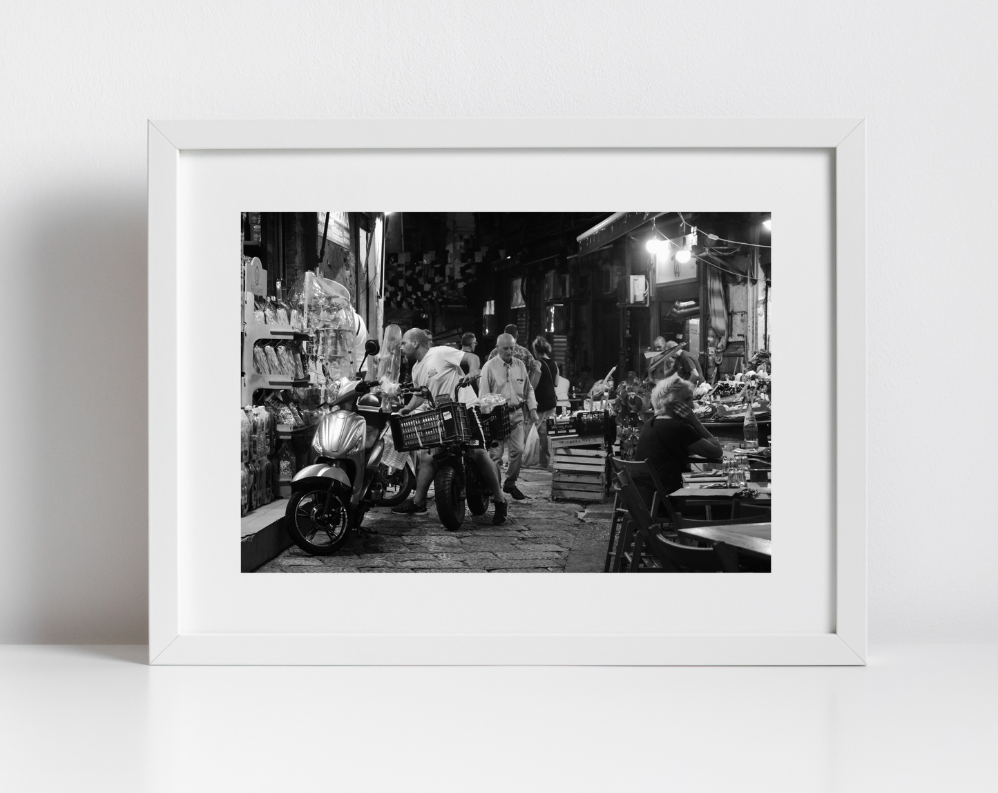 La Vucciria Palermo Sicily Black And White Photography Print