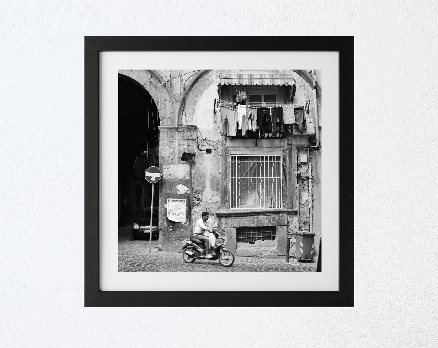 Naples Street Photography Square Print