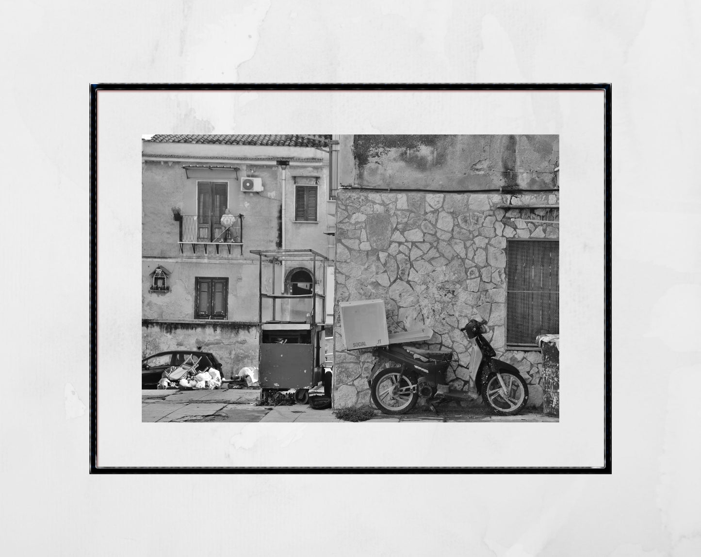 Palermo Sicily Black And White Print Italy Wall Art Street Photography