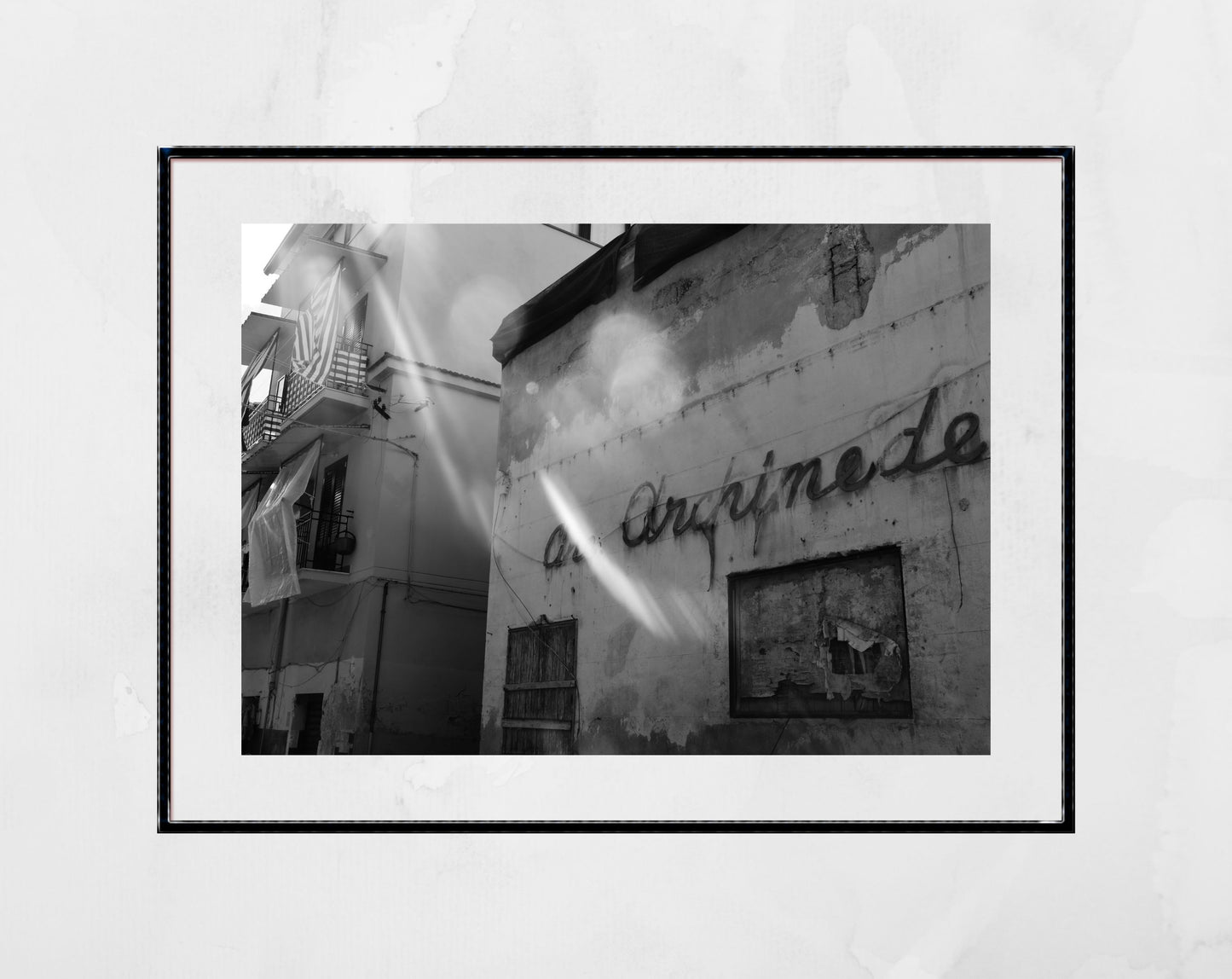 Borgo Vecchio Palermo Sicily Black And White Print Italy Wall Art