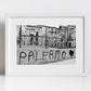 Palermo Sicily Black And White Print Football Wall Art Street Photography