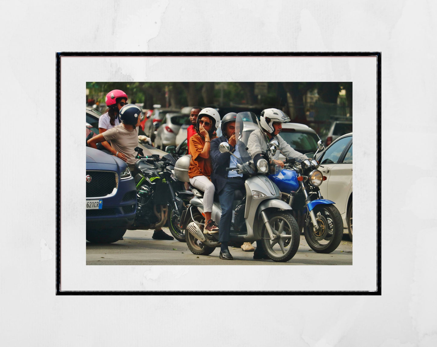 Palermo Sicily Street Photography Print Boys On Vespa Poster