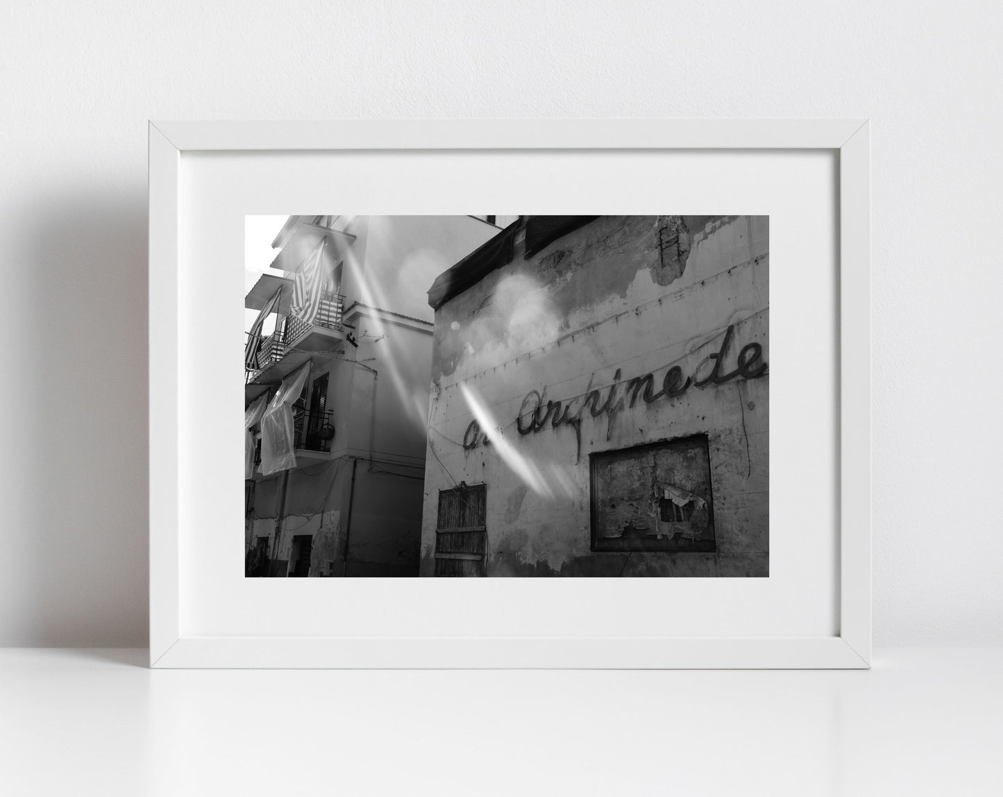 Borgo Vecchio Palermo Sicily Black And White Print Italy Wall Art