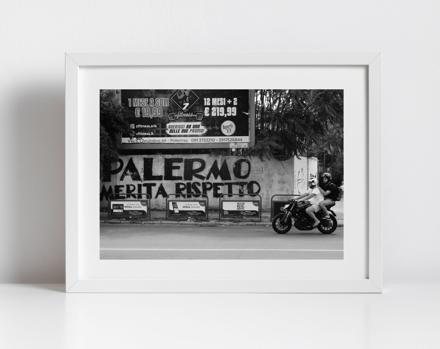 Palermo Sicily Black And White Print Street Photography Italian Wall Art