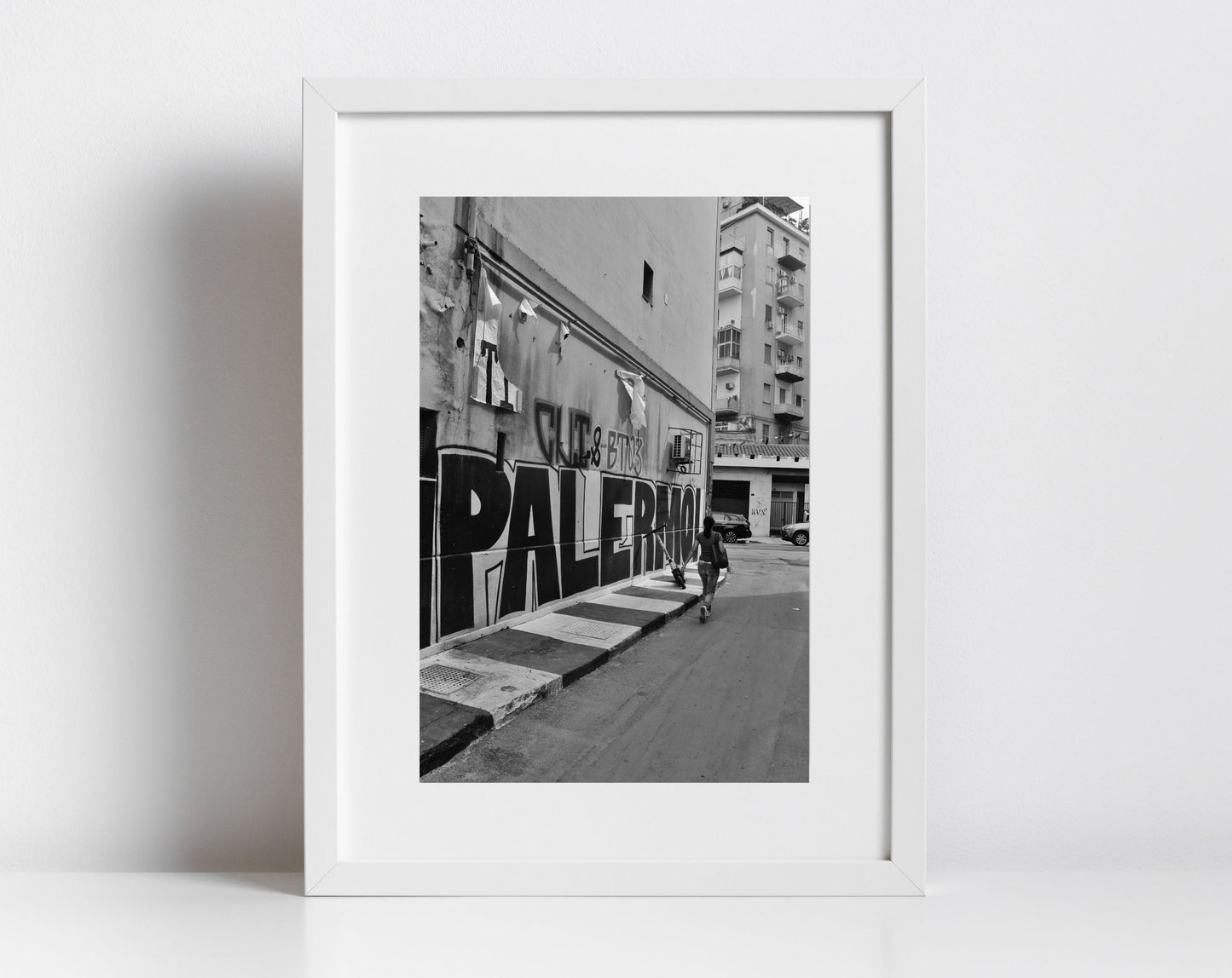 Palermo F.C. Black And White Print Football Wall Art Street Photography