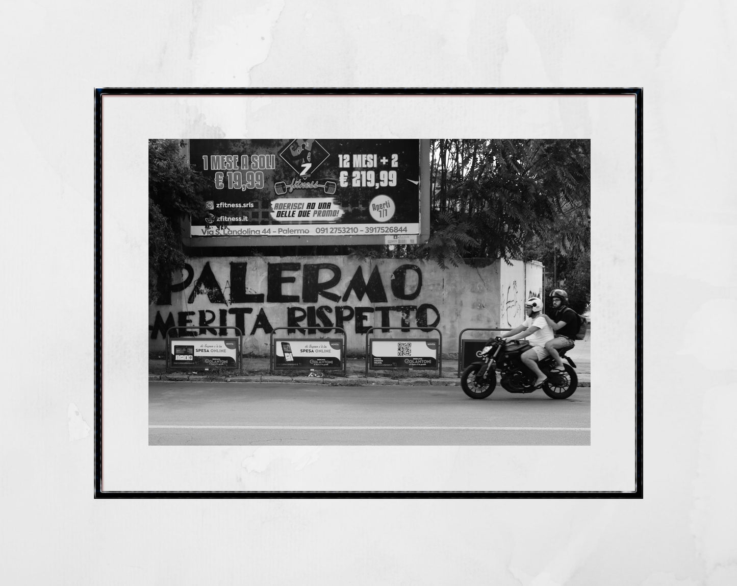 Palermo Sicily Black And White Print Street Photography Italian Wall Art