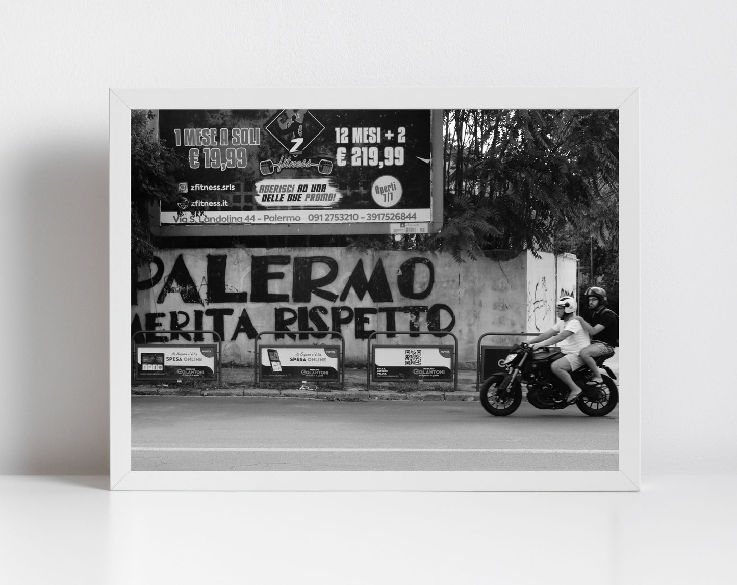 Palermo Sicily Black And White Print Street Photography Italian Wall Art