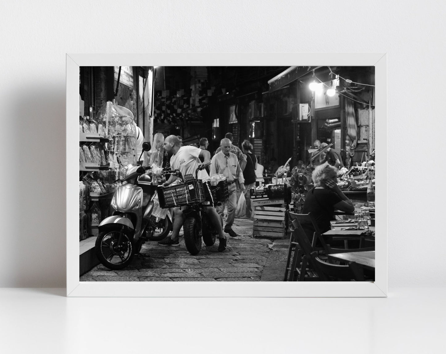 La Vucciria Palermo Sicily Black And White Photography Print