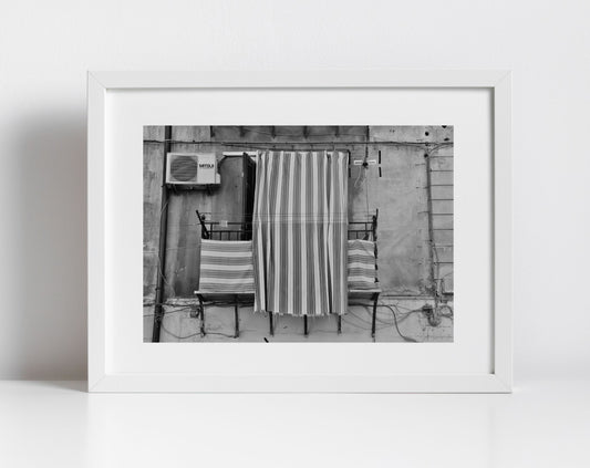 Palermo Sicily Street Photography Print Striped Wall Art