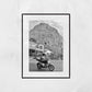 Mount Pellegrino Palermo Black And White Photography Print