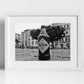 Birra Messina Sicilian Wall Art Palermo Sicily Black And White Print