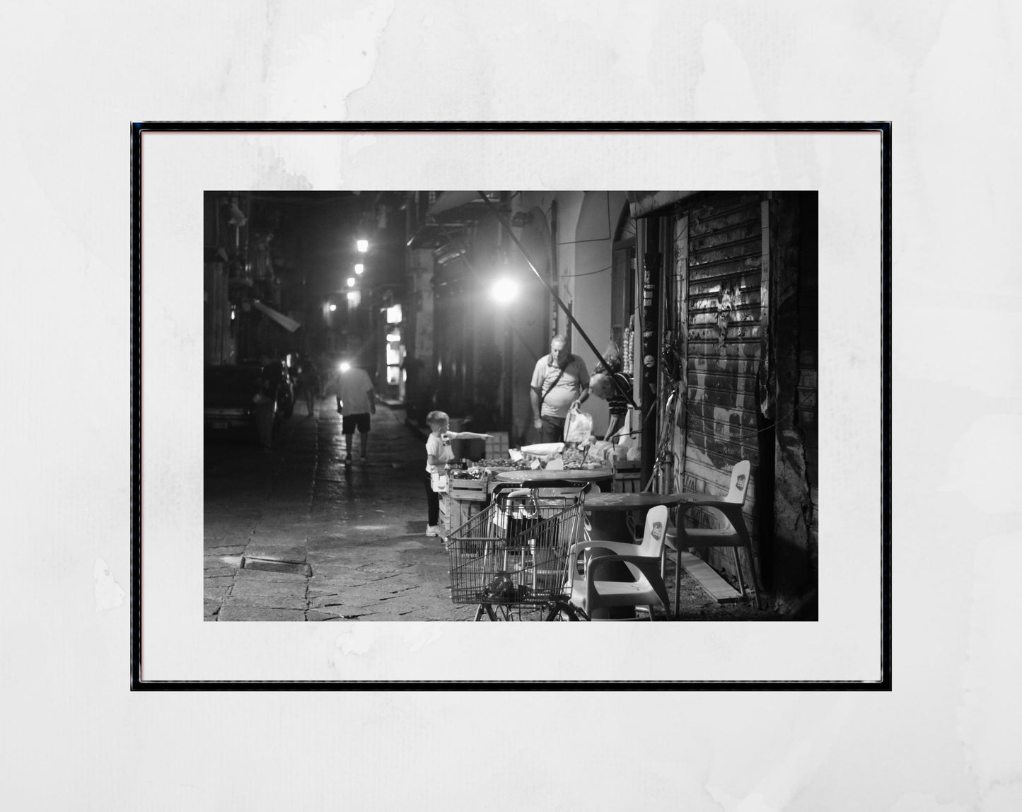 La Vucciria Palermo Sicily Black And White Print Street Photography