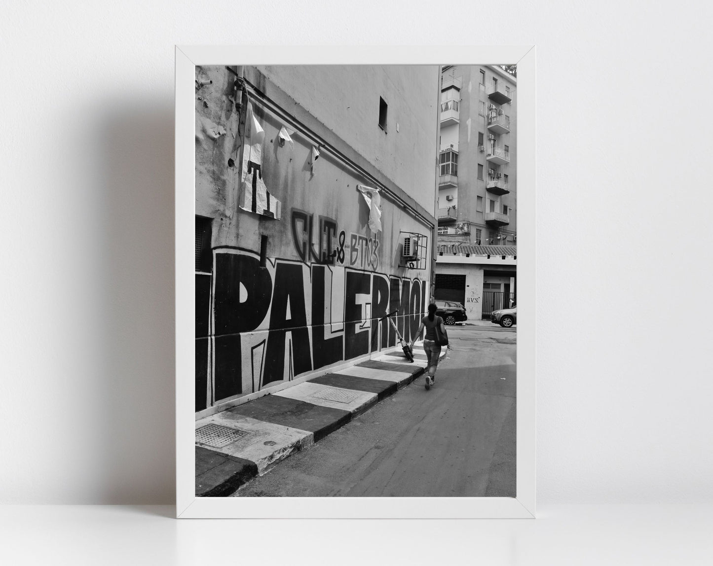 Palermo F.C. Black And White Print Football Wall Art Street Photography