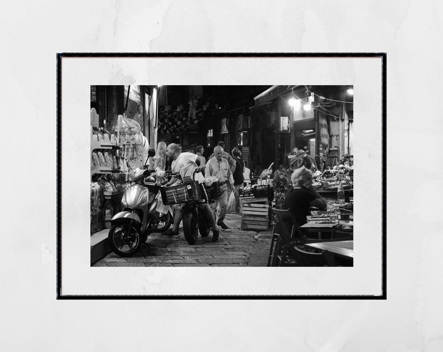 La Vucciria Palermo Sicily Black And White Photography Print