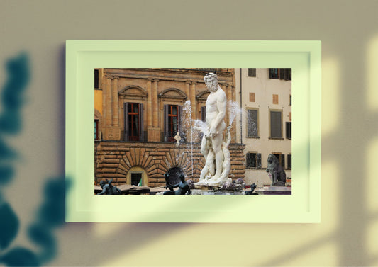 Florence Italy Photography Art: Fountain Of Neptune Print