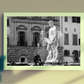 Florence Italy Fountain Of Neptune Print: Black And White