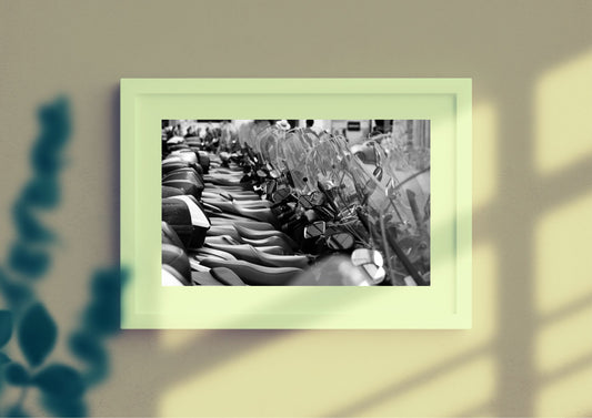 Florence Italy Vespas Black And White Photography Art Print