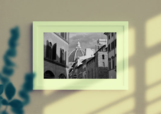 Florence Via Panzani Italy Black And White Photography Art Print