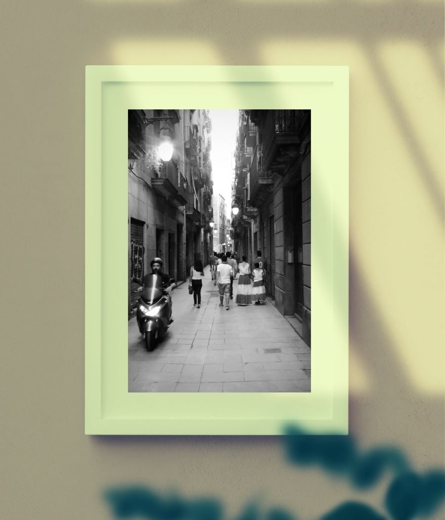 Barcelona Gothic Black And White Photography Print