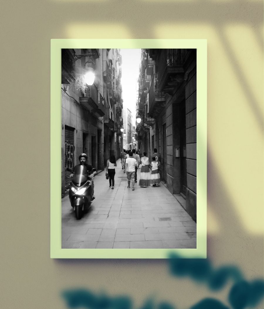 Barcelona Gothic Black And White Photography Print