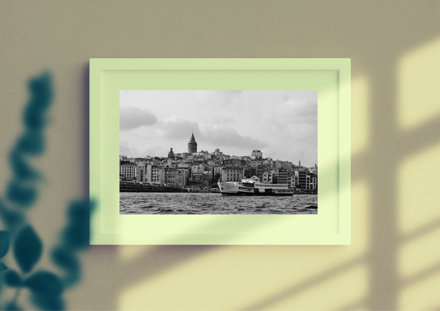 Istanbul Galata Tower Eminonu Black And White Photography Print Wall Art