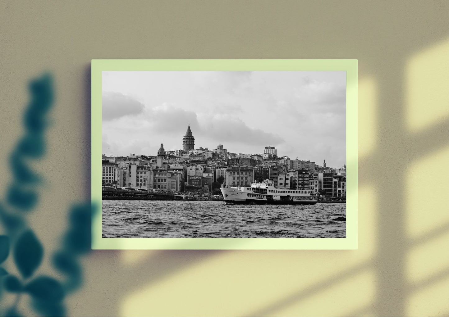 Istanbul Galata Tower Eminonu Black And White Photography Print Wall Art