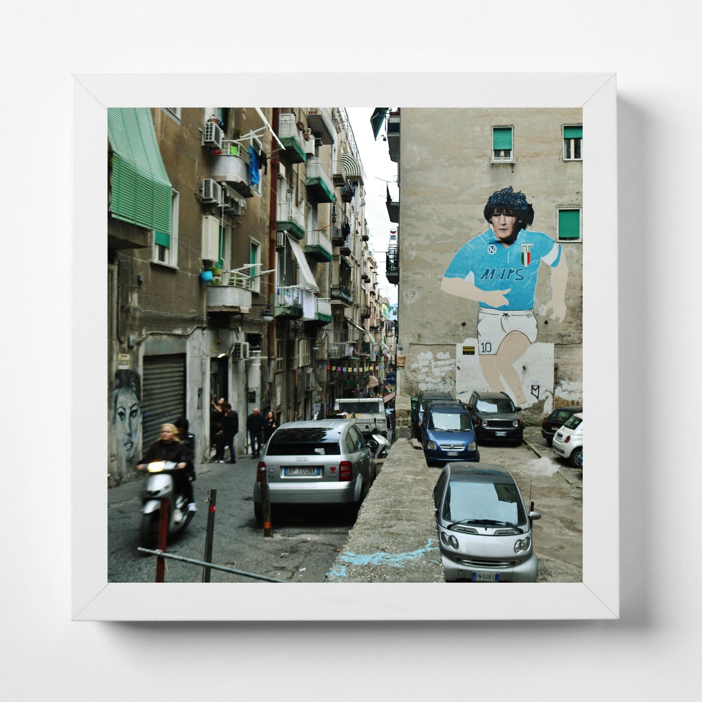 Diego Maradona Napoli Square Photography Print