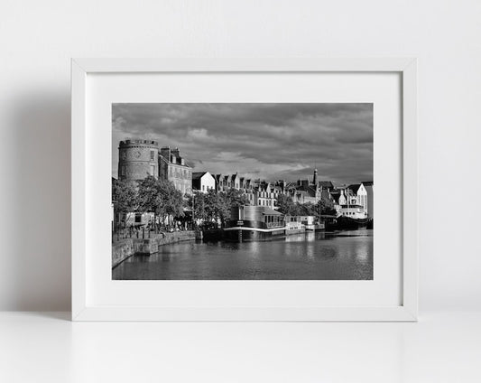 Leith Shore Black And White Photography Print