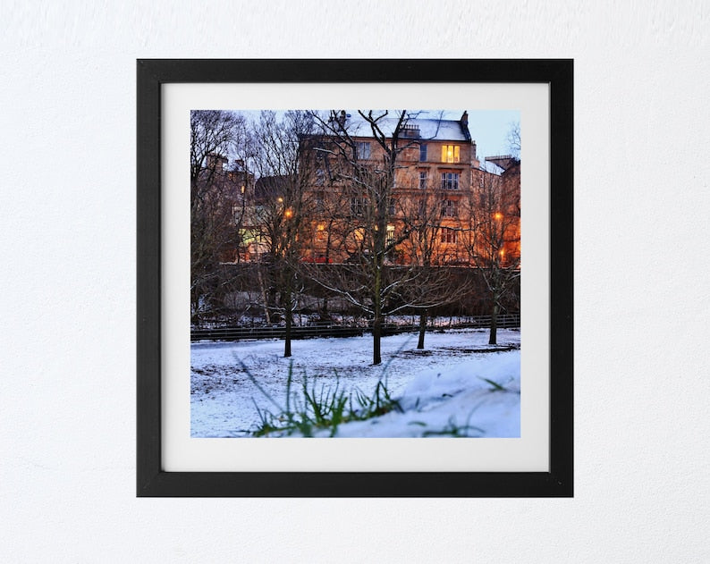 Glasgow West End Tenements Photography Print