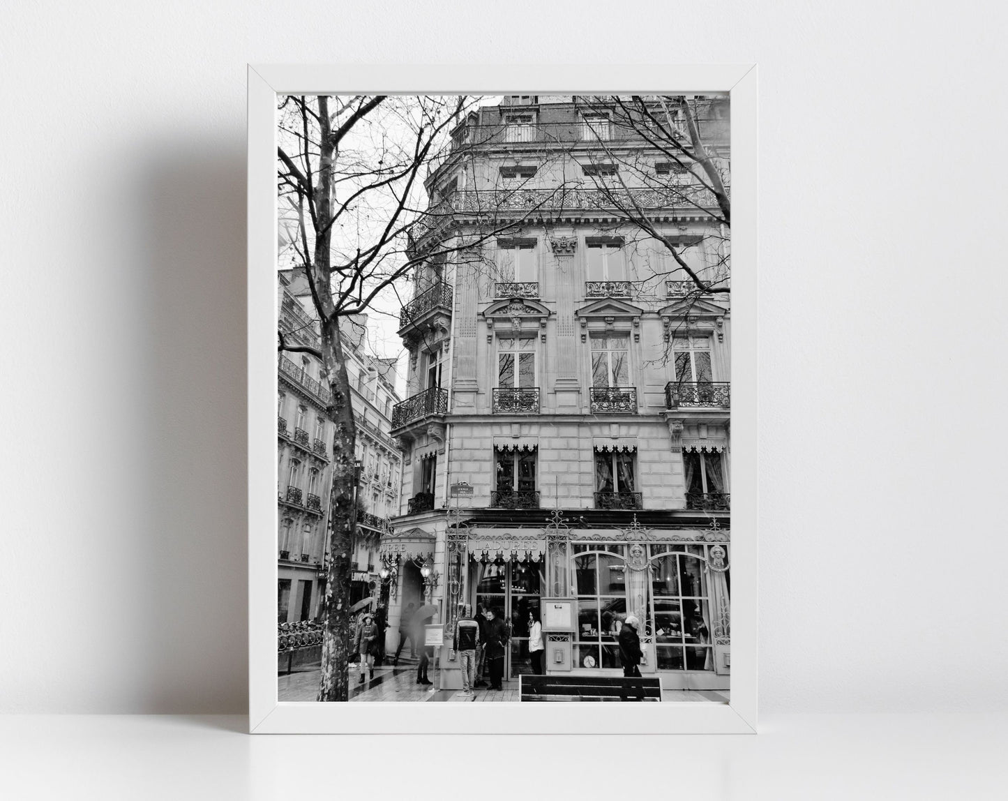 Laduree Paris Print Black And White Photography