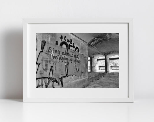 Kendrick Lamar Art Graffiti Black And White Photography Print
