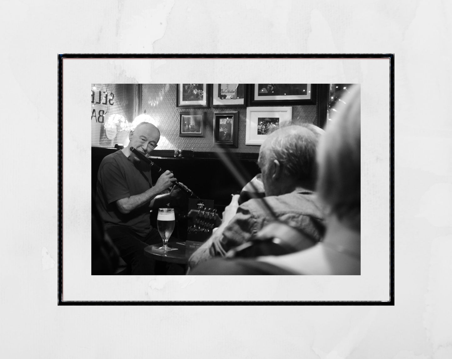 Irish Music Poster The Cobblestone Dublin Black And White Print