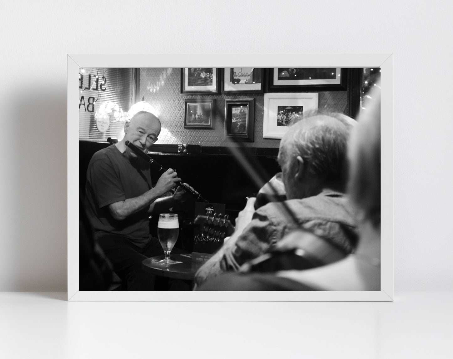 Irish Music Poster The Cobblestone Dublin Black And White Print