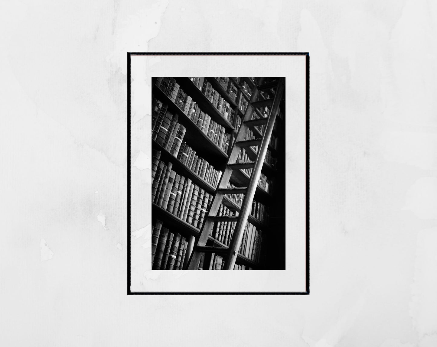 Library Wall Art The Long Room Trinity College Dublin Black And White Photography Print