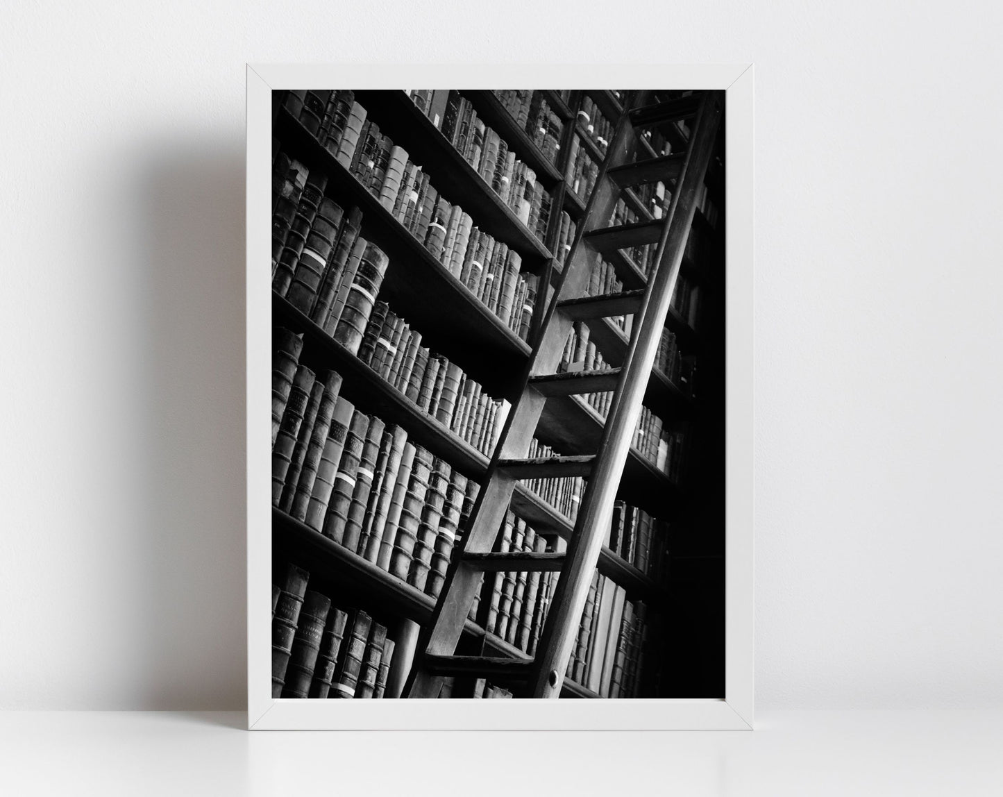 Library Wall Art The Long Room Trinity College Dublin Black And White Photography Print