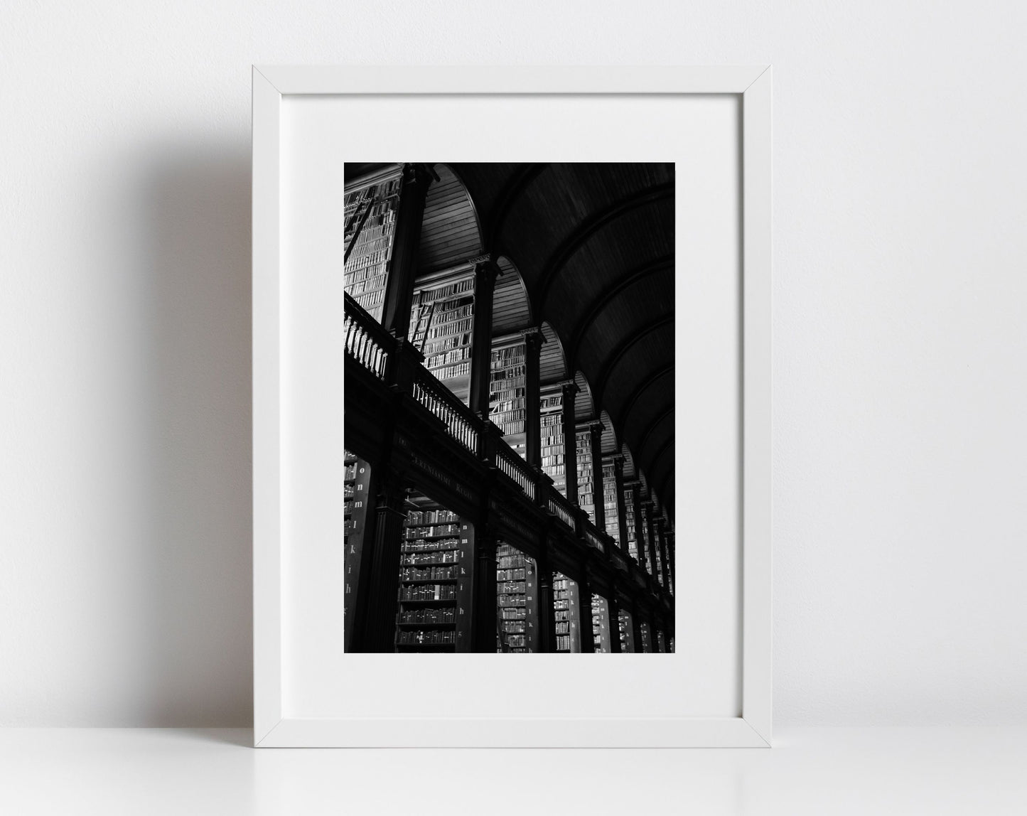 The Long Room Trinity College Dublin Black And White Photography Print Library Wall Art