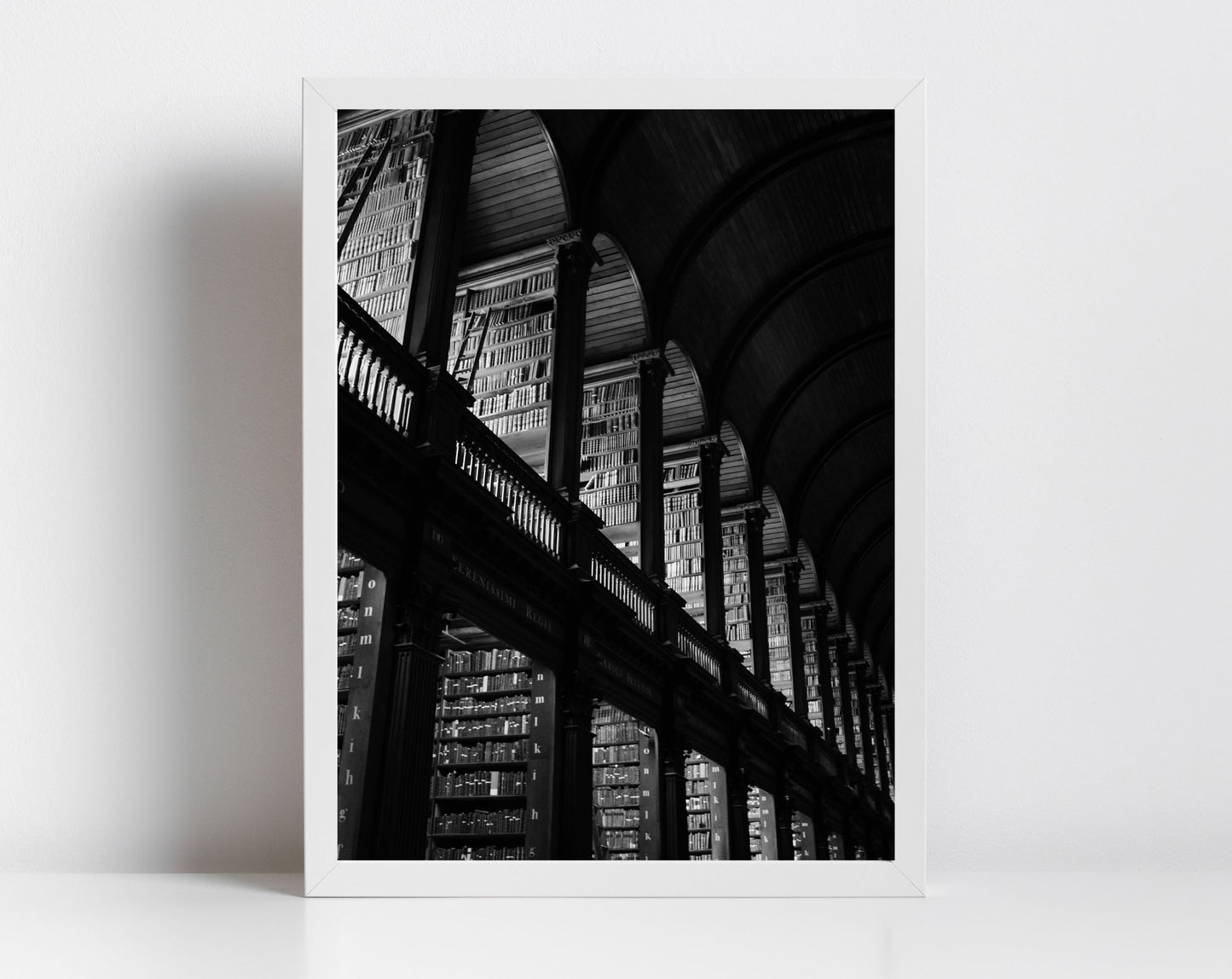 The Long Room Trinity College Dublin Black And White Photography Print Library Wall Art