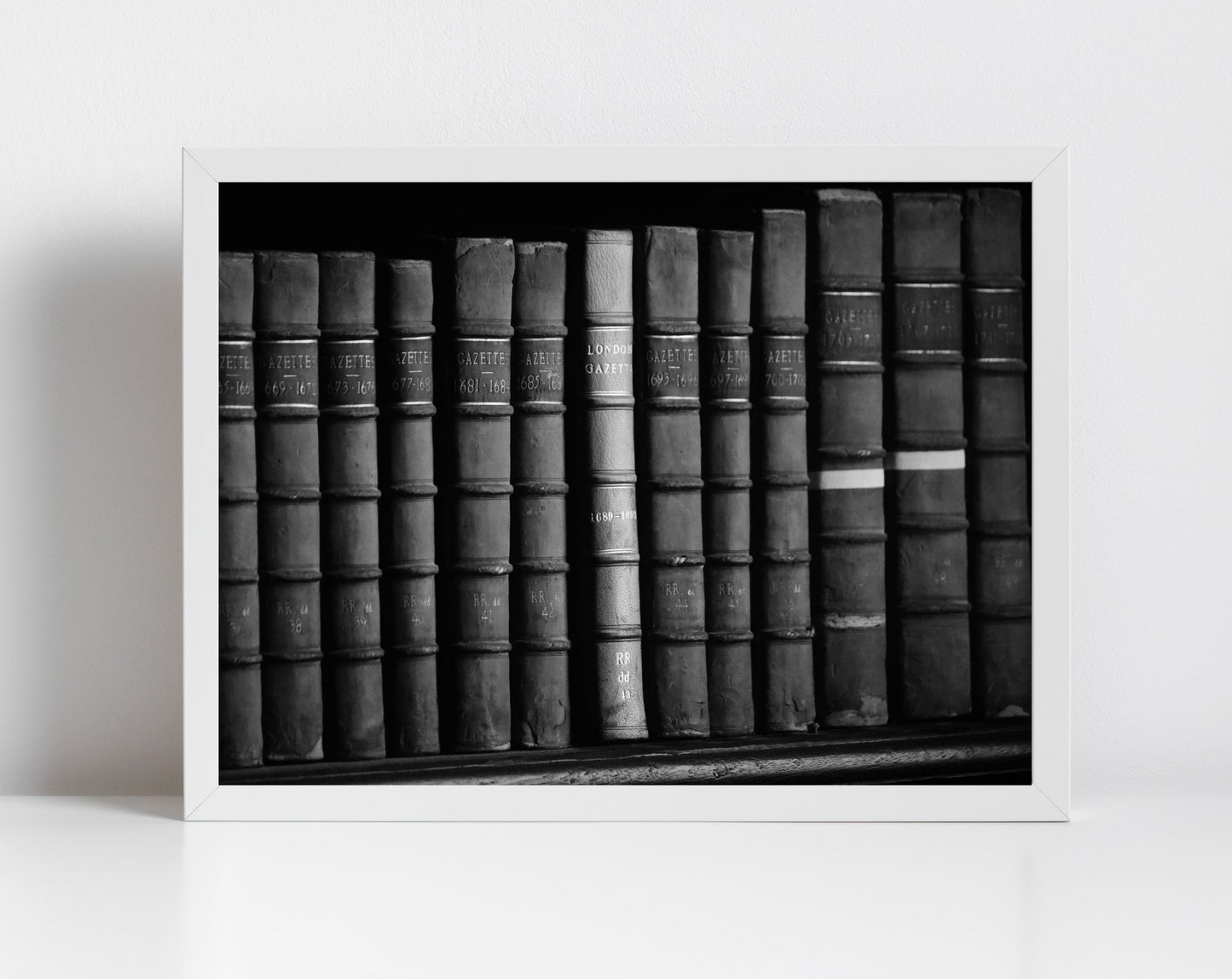 Bookshelf Black And White Print Library Wall Art Trinity College Dublin Photography