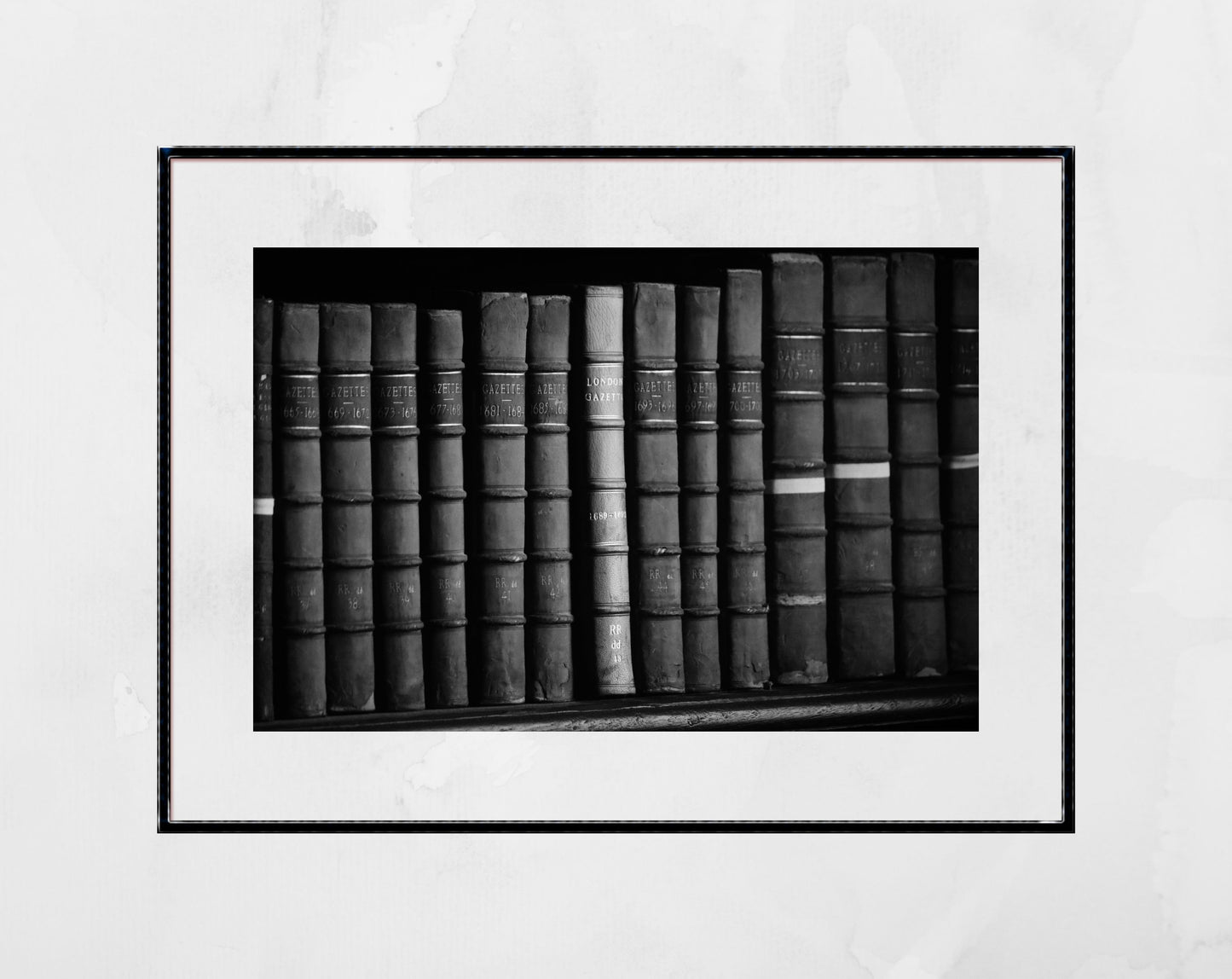 Bookshelf Black And White Print Library Wall Art Trinity College Dublin Photography