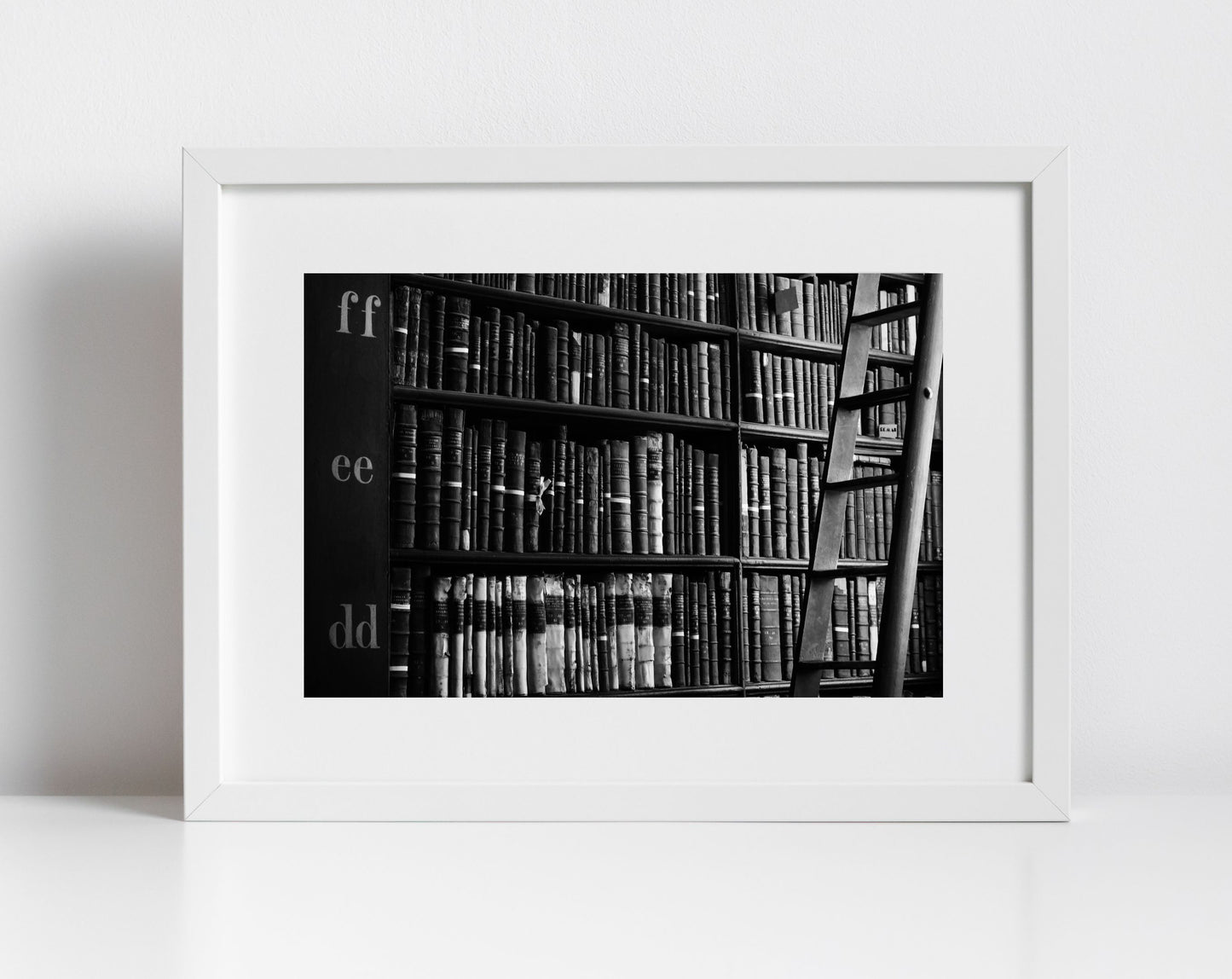 Library Wall Art The Long Room Trinity College Dublin Black And White Print