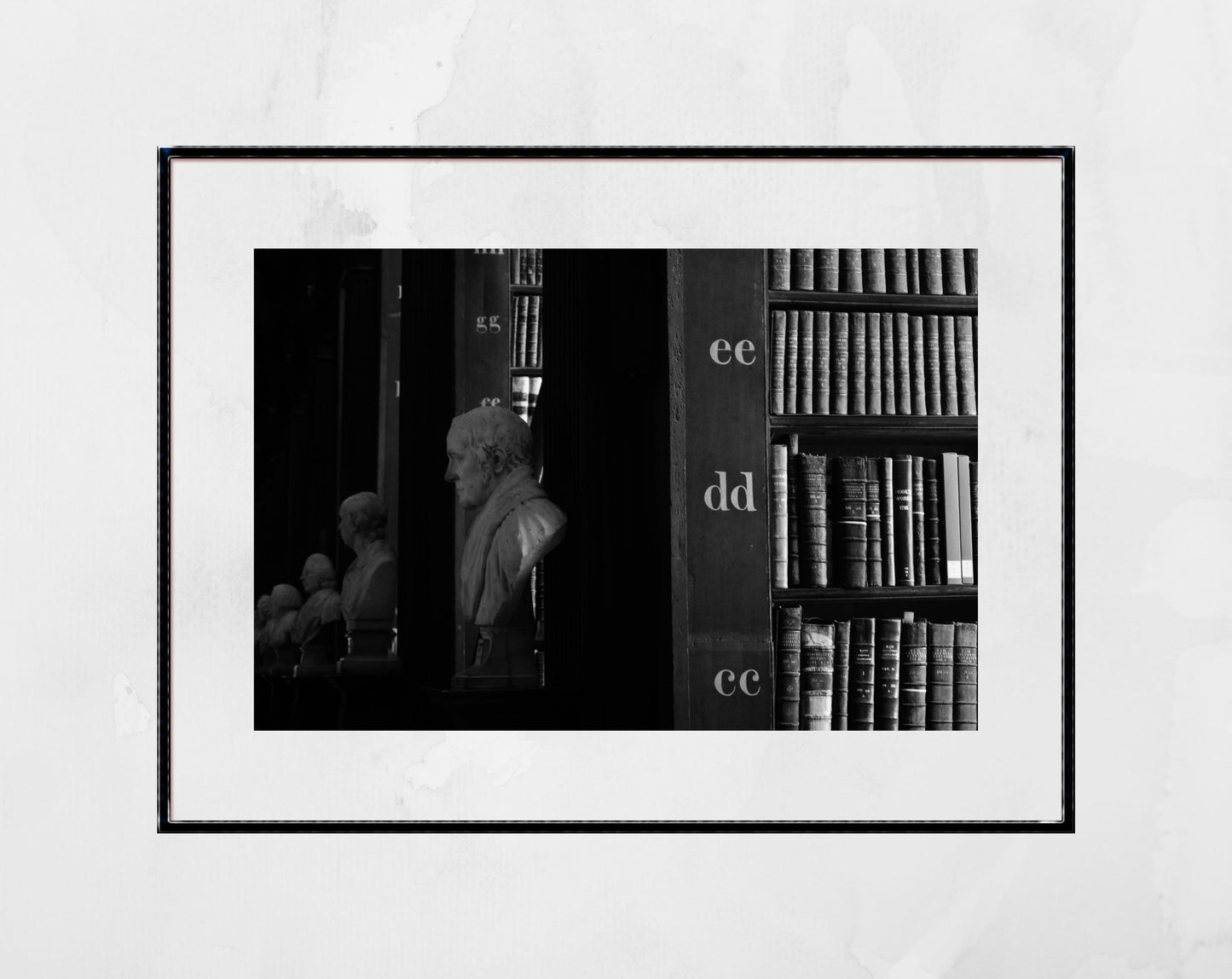 Library Wall Art The Long Room Trinity College Dublin Black And White Print Photography