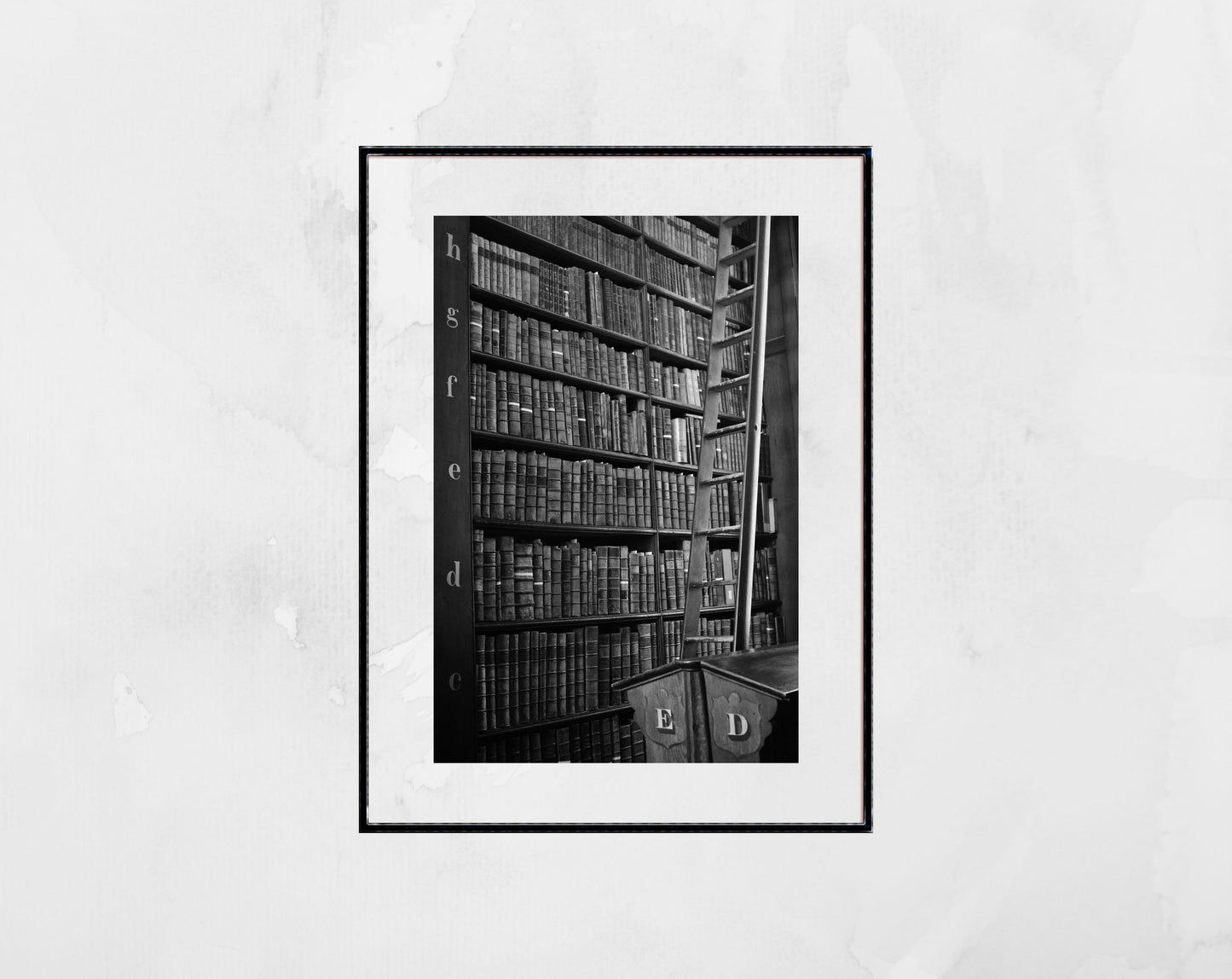 Library Wall Art The Long Room Trinity College Dublin Ireland Black And White Print Photography