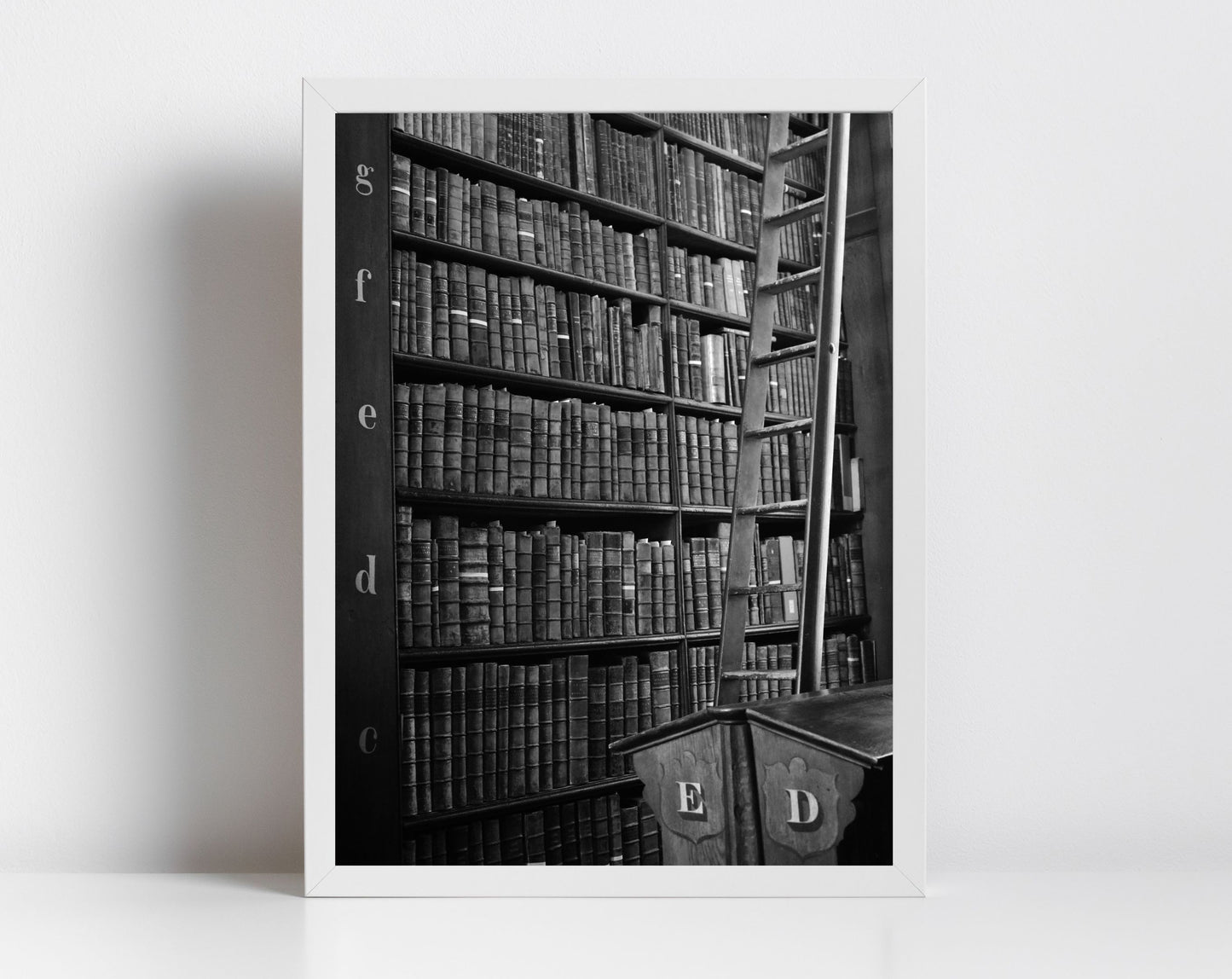 Library Wall Art The Long Room Trinity College Dublin Ireland Black And White Print Photography